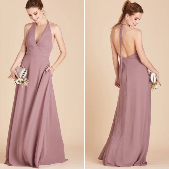 NWT BIRDY GREY Moni Convertible Dress Chiffon Dark Mauve Size Small Bridesmaid - Picture 7 of 7